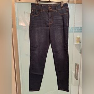 Dark Blue High-Rise Skinny Jeans - Women Pull Ons NEVER WORN